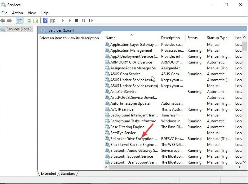 Unselecting BitLocker Drive Encryption 