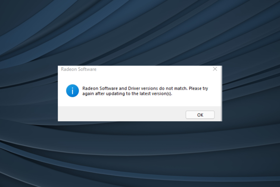 Fix Radeon Software and Drivers Don't Match in 5 Steps