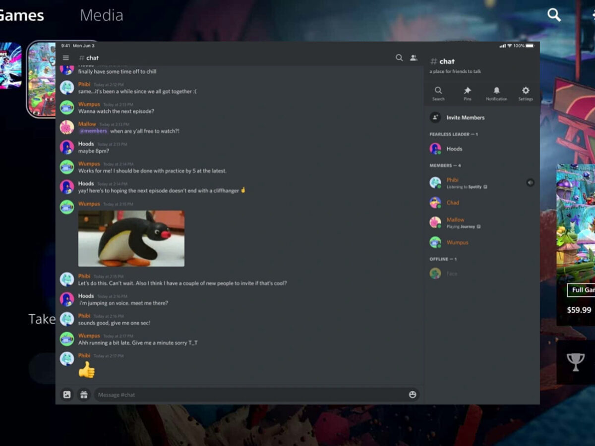 is discord available on ps5