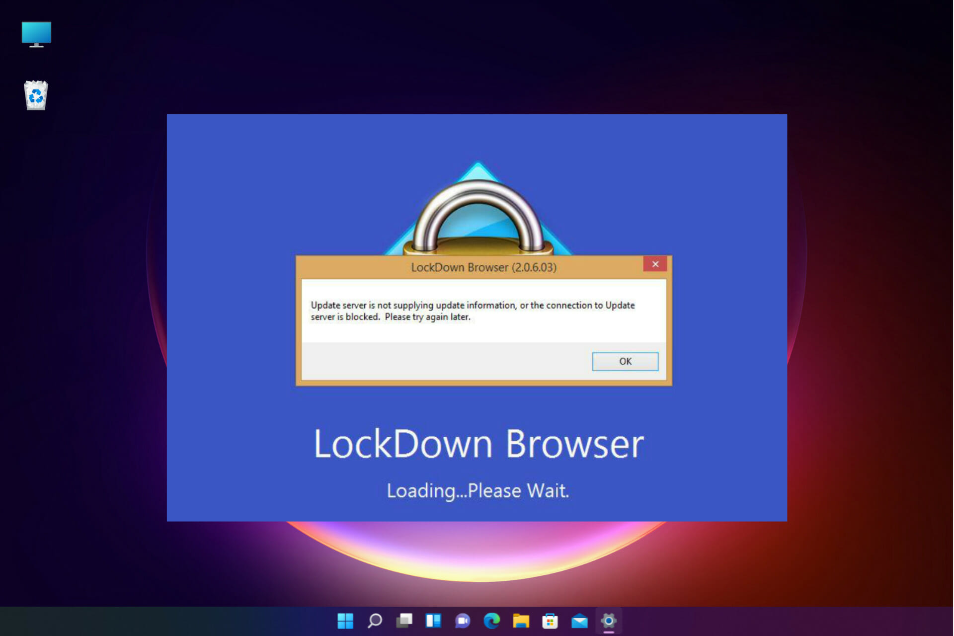 What to do if LockDown Browser update server is not supplying update information