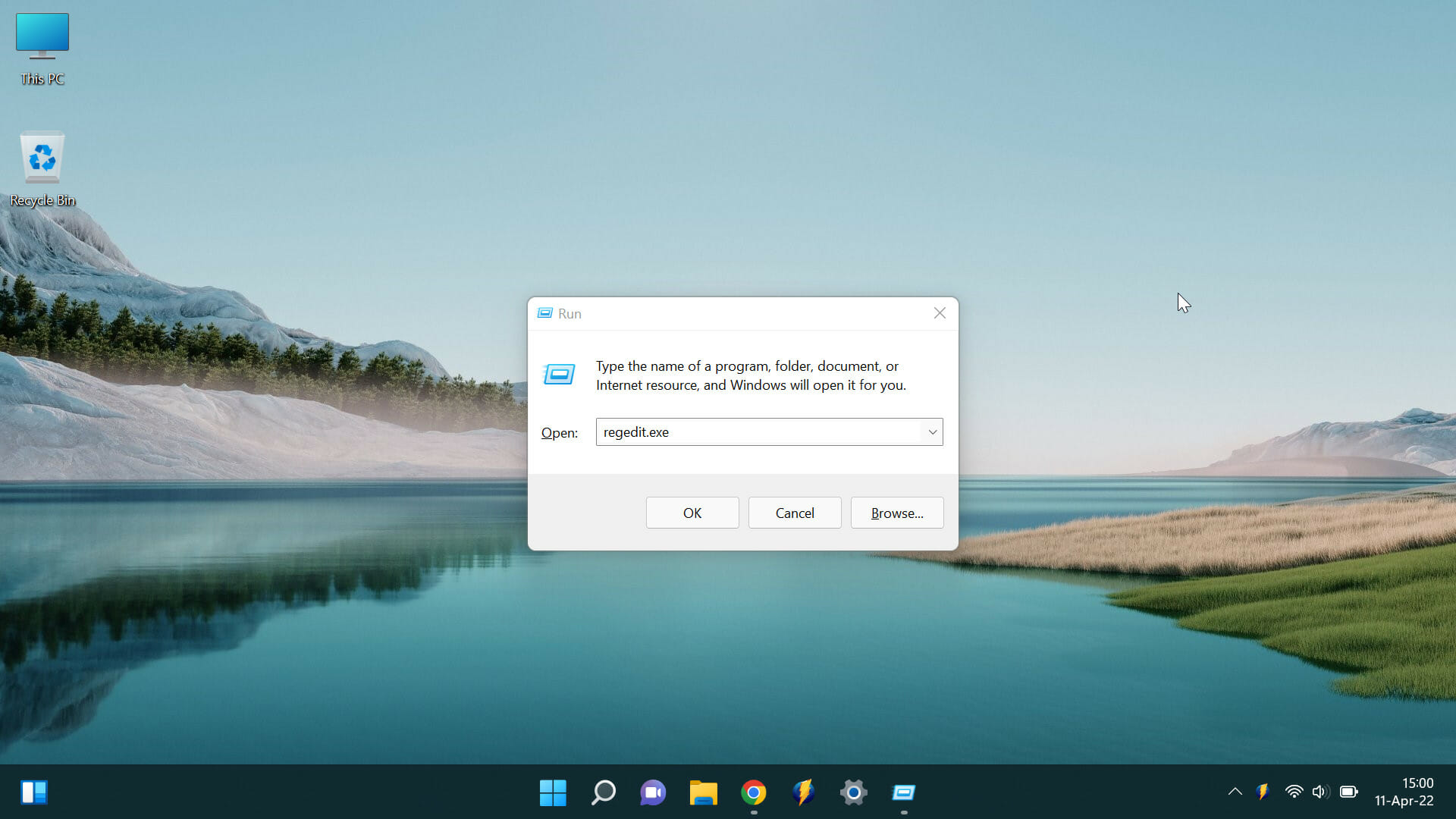 Open Regedit