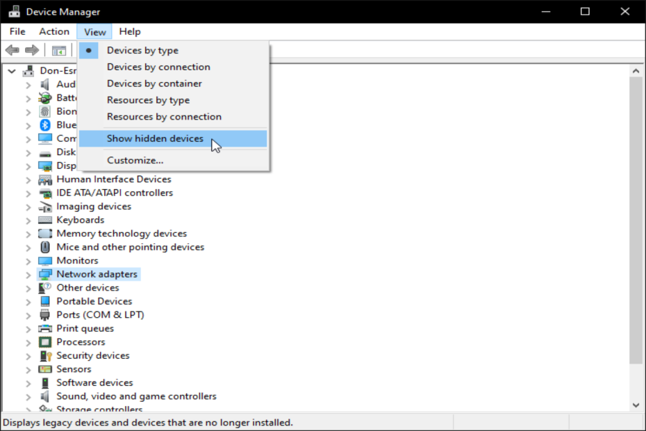 Fix: Teredo is not in the Device Manager list of hardware
