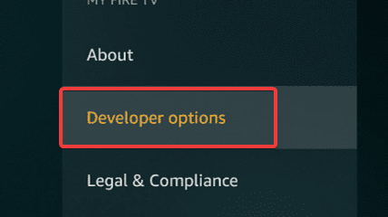 developer options
