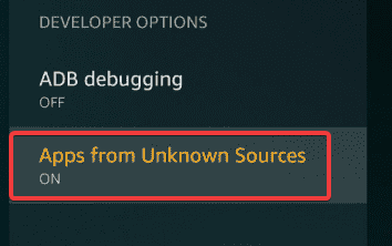 enabling apps from unknown sources