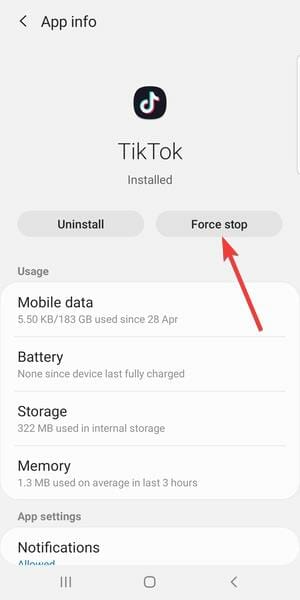 restart tiktok