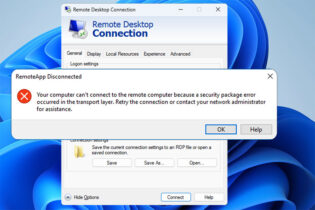 Computer can't connect to remote computer [security package error]