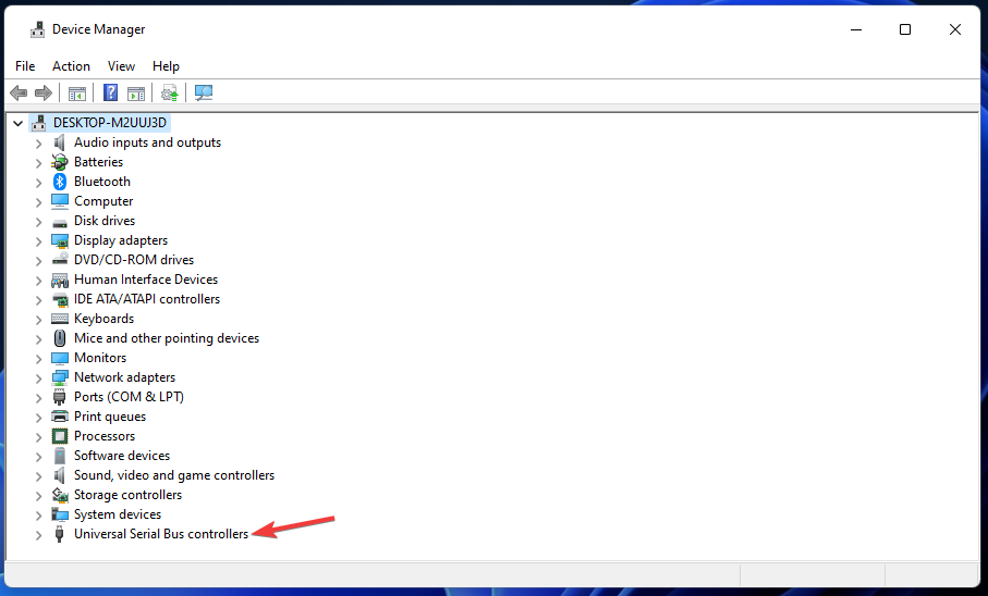 The Universal Serial Bus controllers category Universal Serial Bus controllers category windows 11 not enough usb controller resources