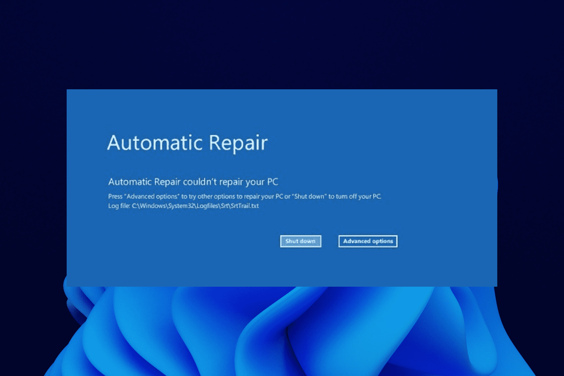 automatic repair couldnt your PC