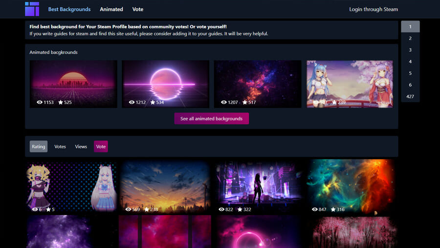 Sfondi.Galleria per Steam
