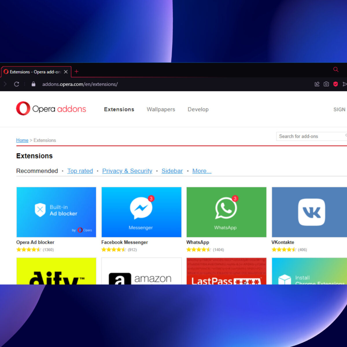 Downloader extension - Opera add-ons