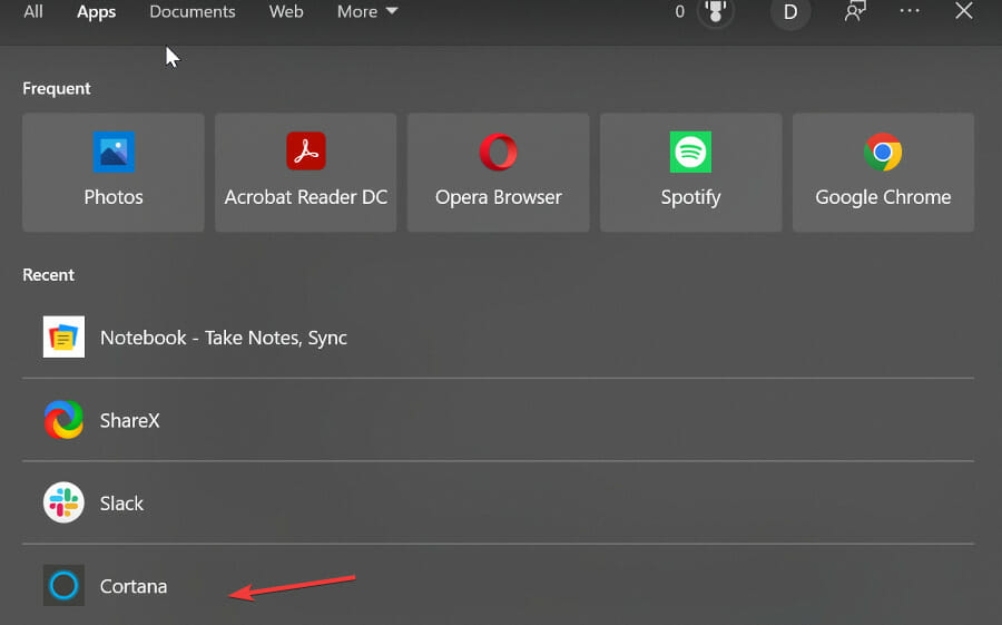 disable cortana windows 10