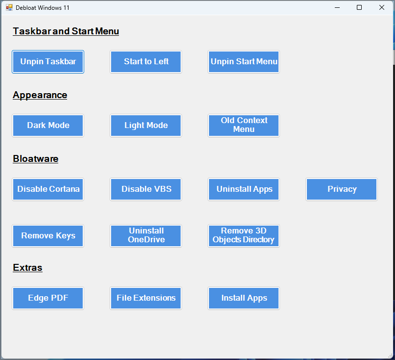 debloat windows 11 steps powershell