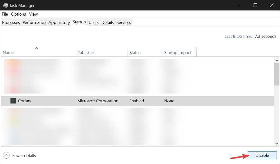 disable cortana windows 10