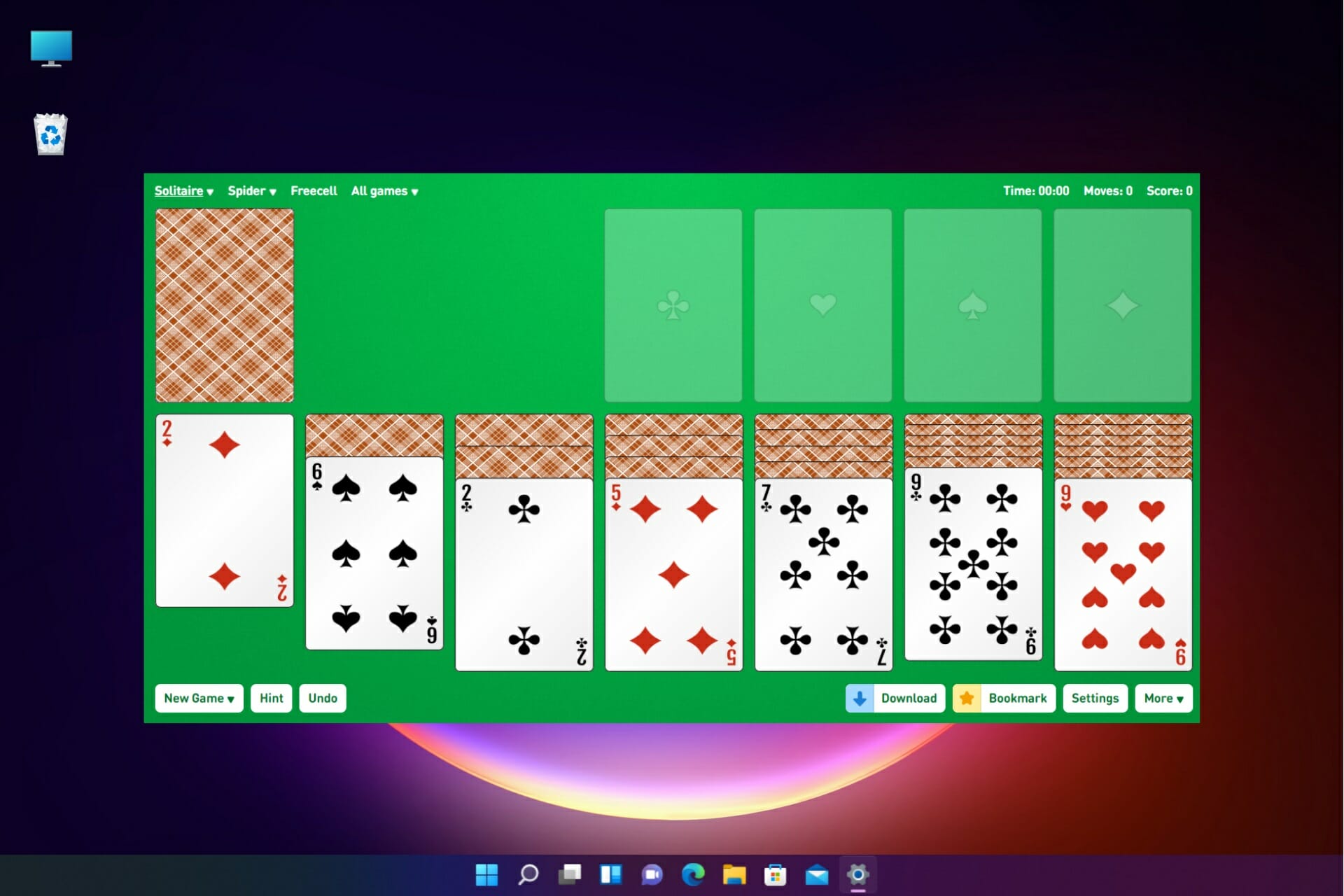 Play Solitaire Online and Free