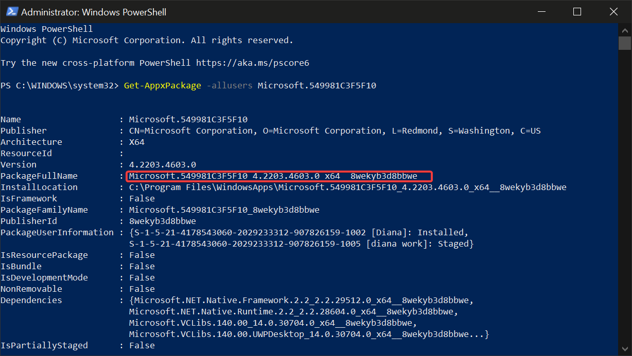 disable cortana windows 10