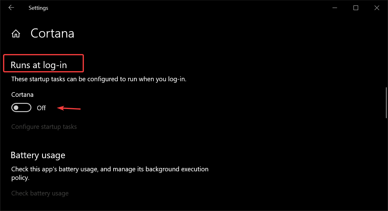 disable cortana