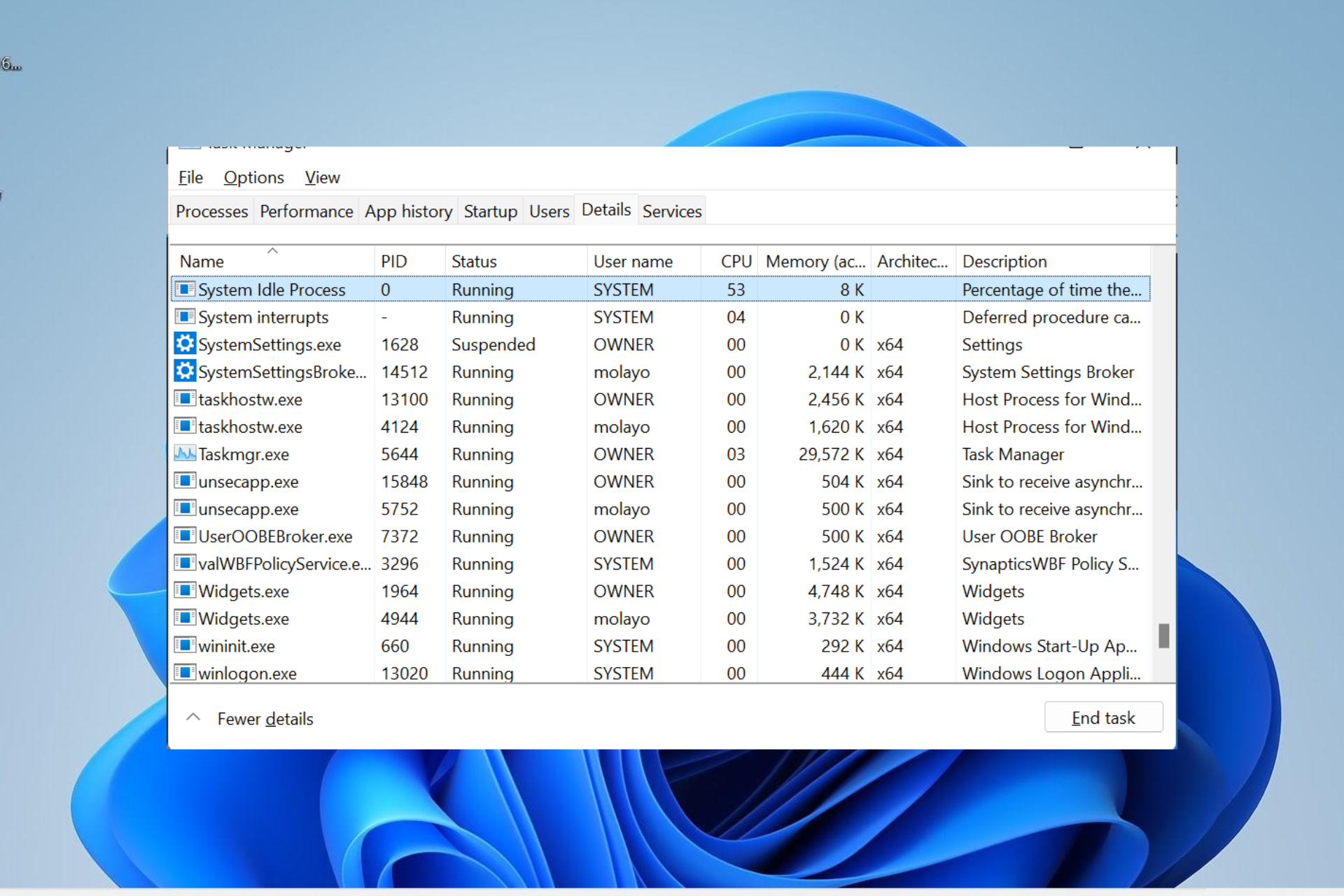 system idle process high cpu windows 11