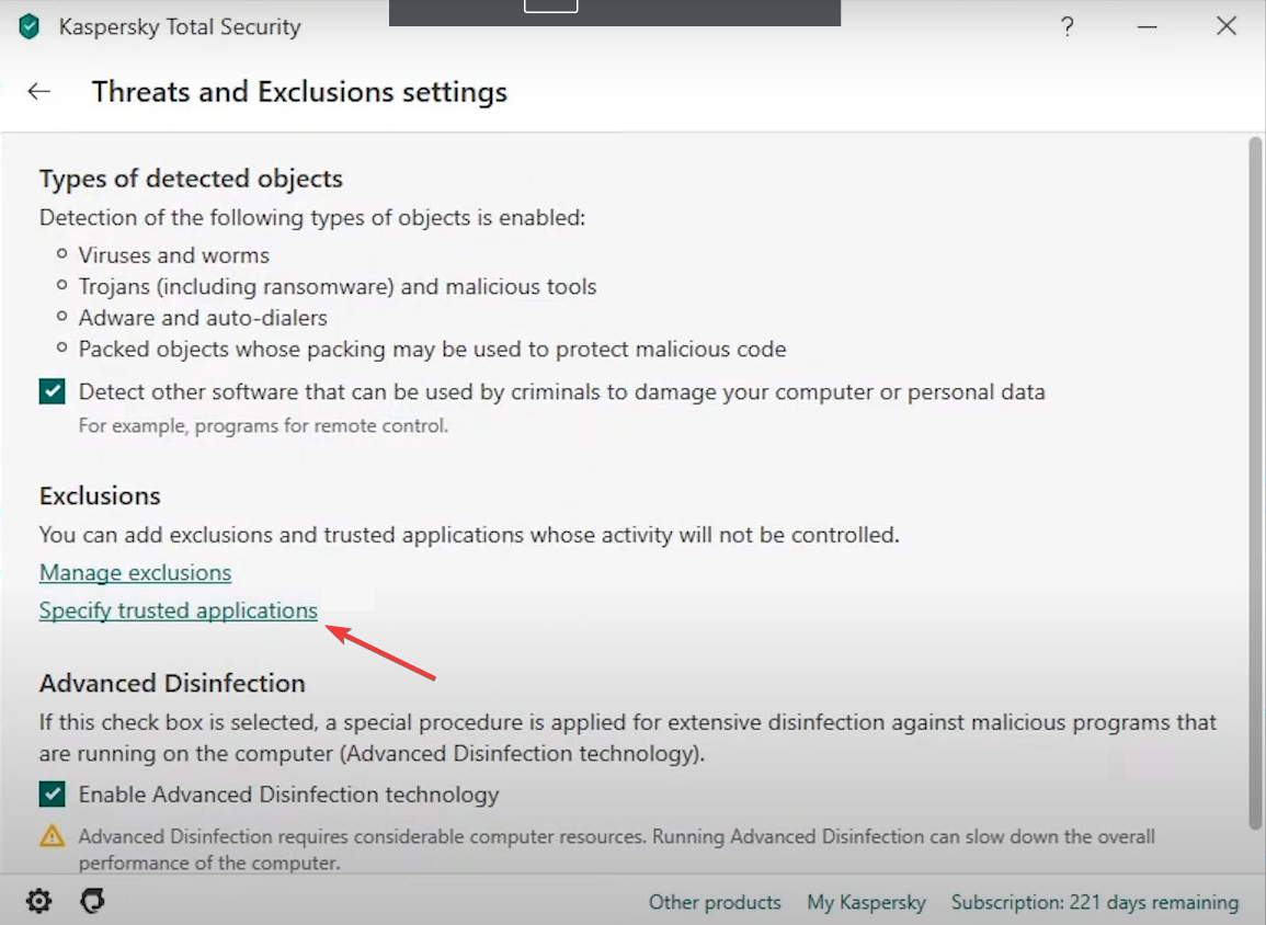Especifique aplicativos confiáveis para corrigir permitir que o Chrome acesse a rede nas configurações de firewall ou antivírus