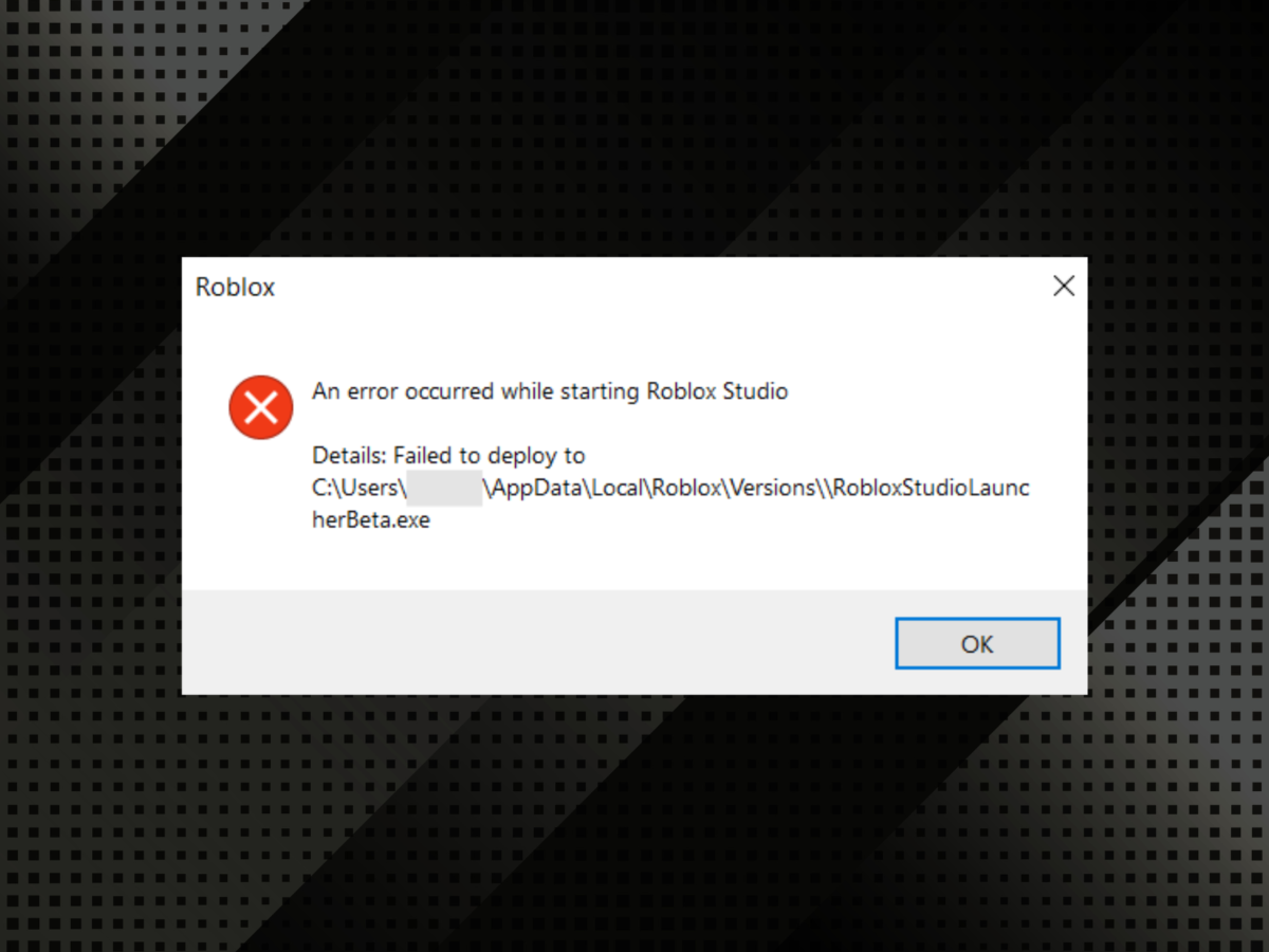 An Error Occurred While Starting Roblox Studio Açılmıyor I Error