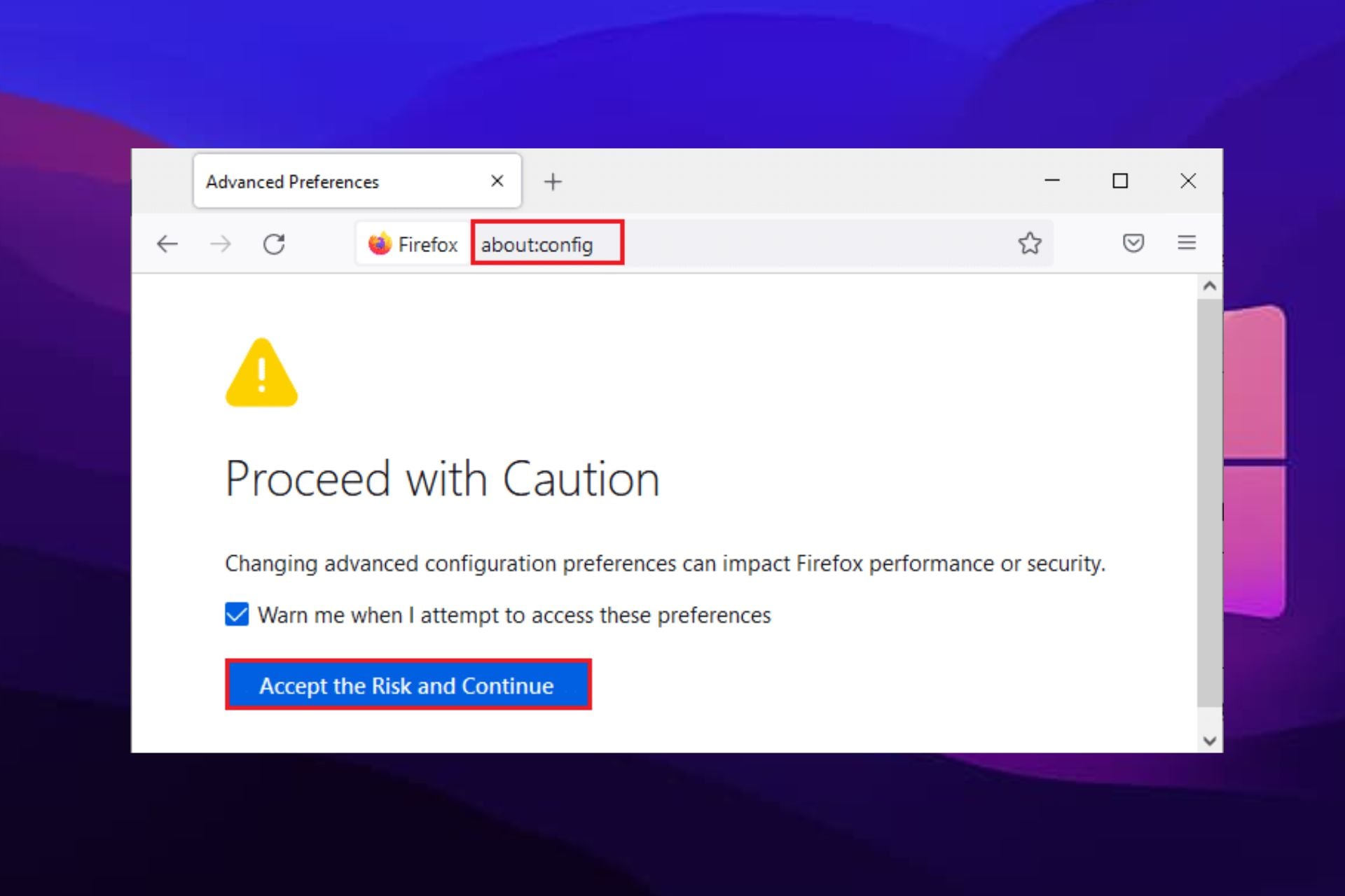 About:Config Not Working? 3 Different Ways to Fix it