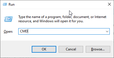 cmd prompt browser error occurred