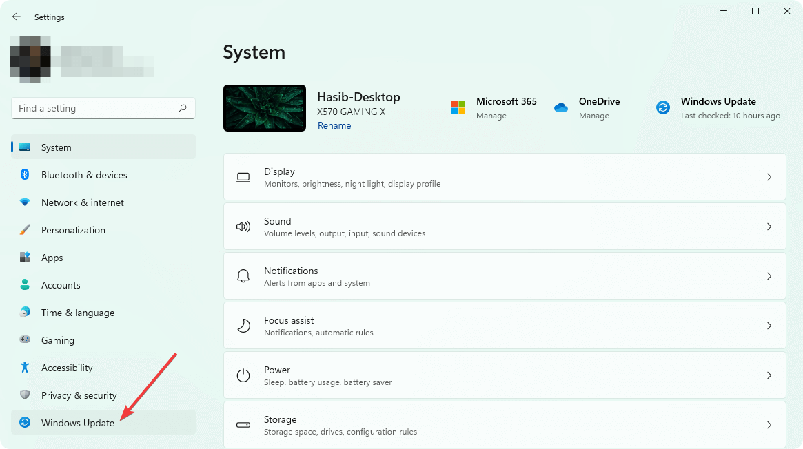 going windows update on windows 11 settings light