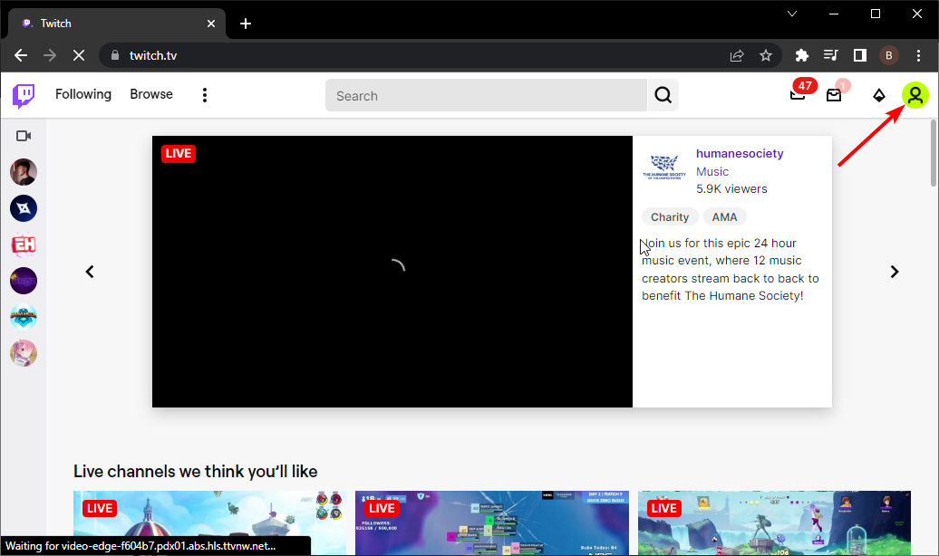 avatar twitch notifications not working