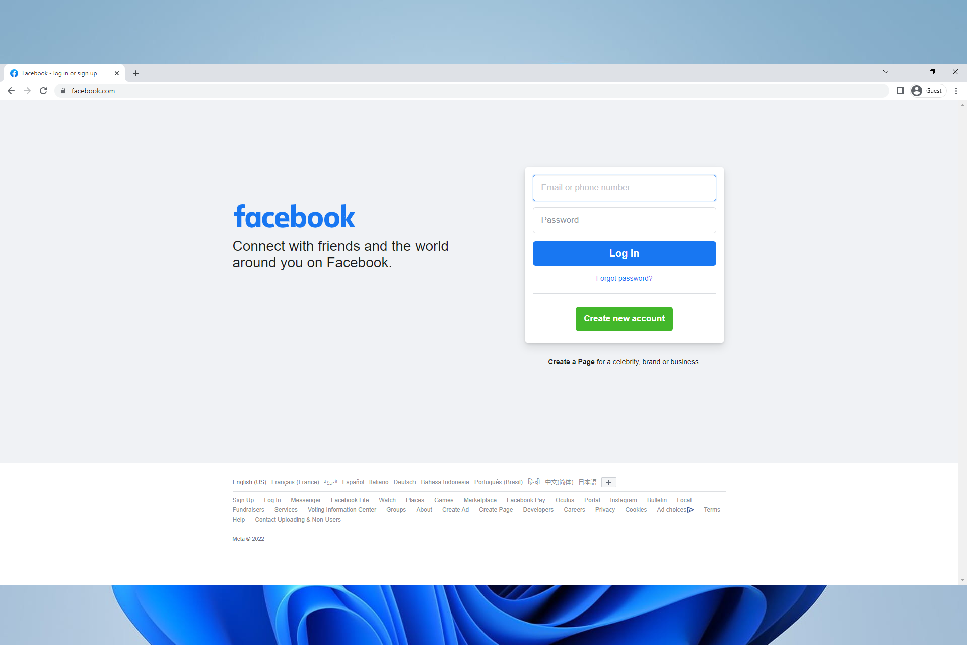 Login to Facebook with Web Browser