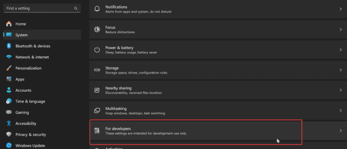 How to Enable and Disable the Windows 11 Developer Mode