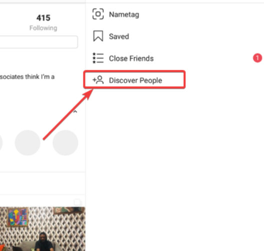 instagram settings discover people