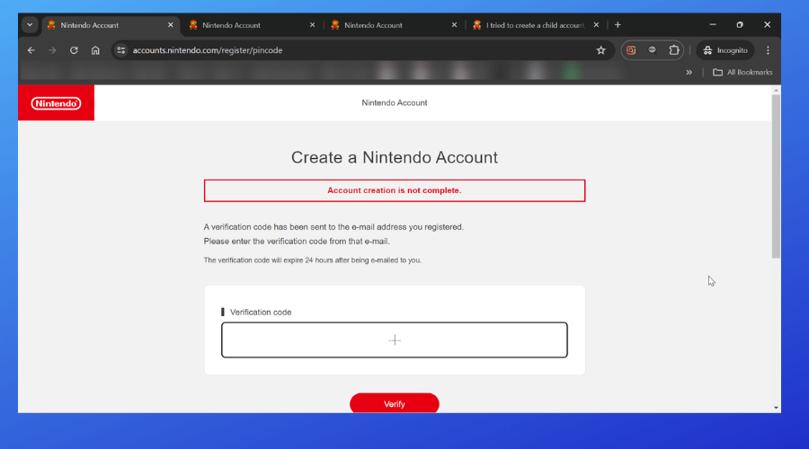 Nintendo verifica l'e-mail