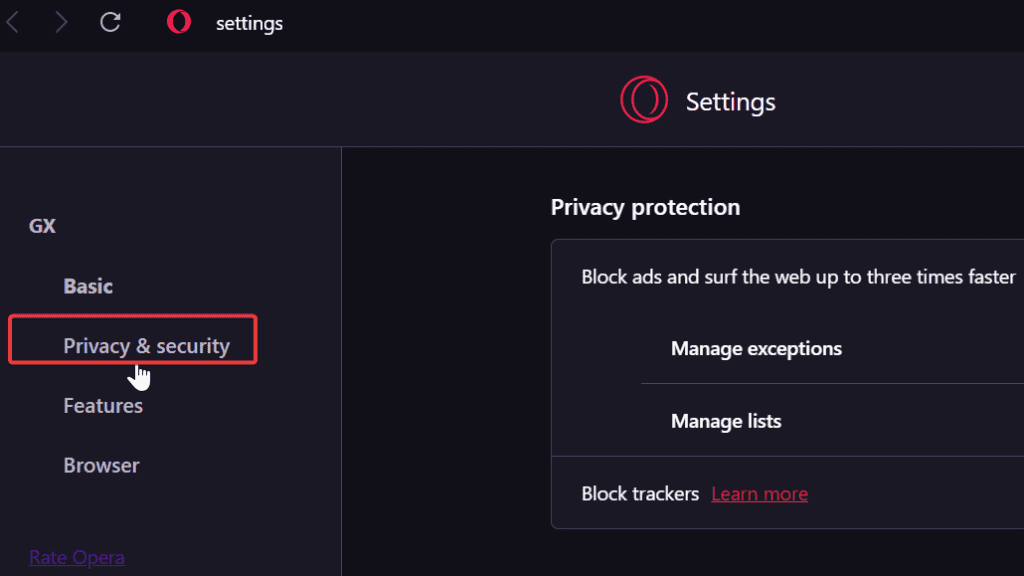 Opera GX Adblock is Not Working on YouTube [Fixed]