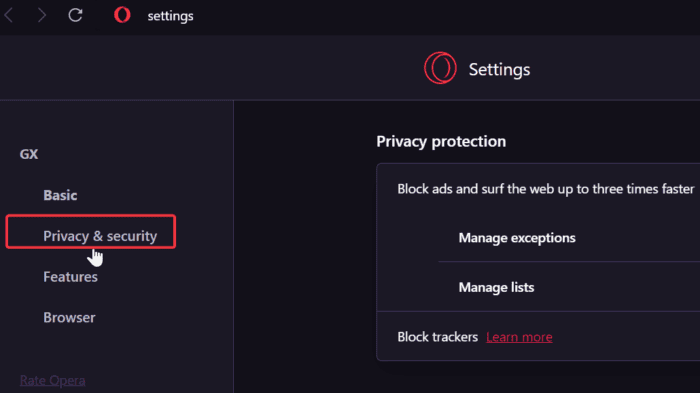 Opera GX Adblock is Not Working on YouTube [Fixed]