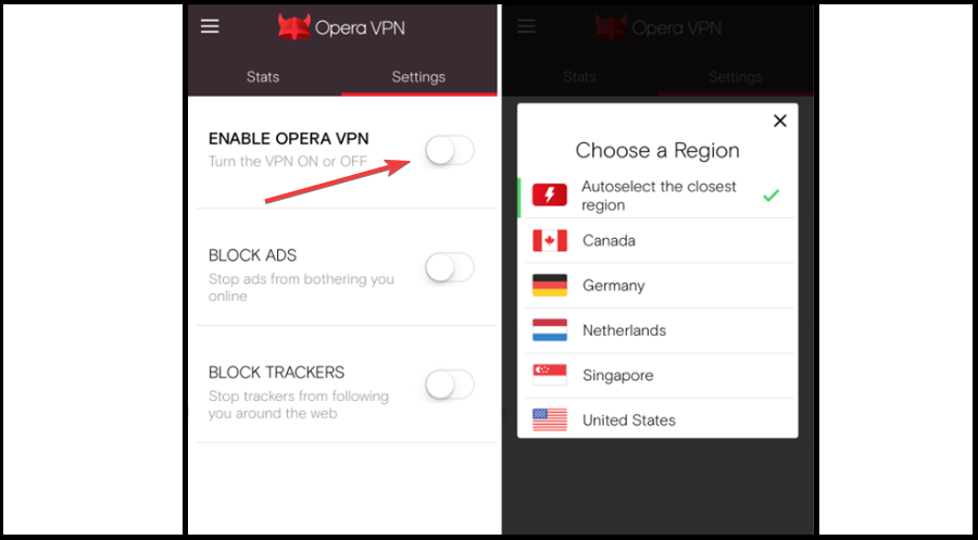 opera vpn iphone settings