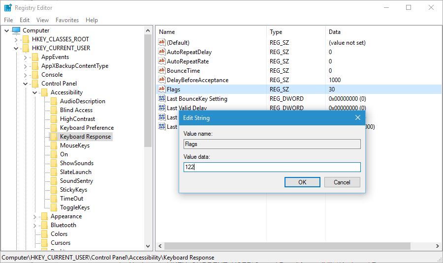 regedit edit string value