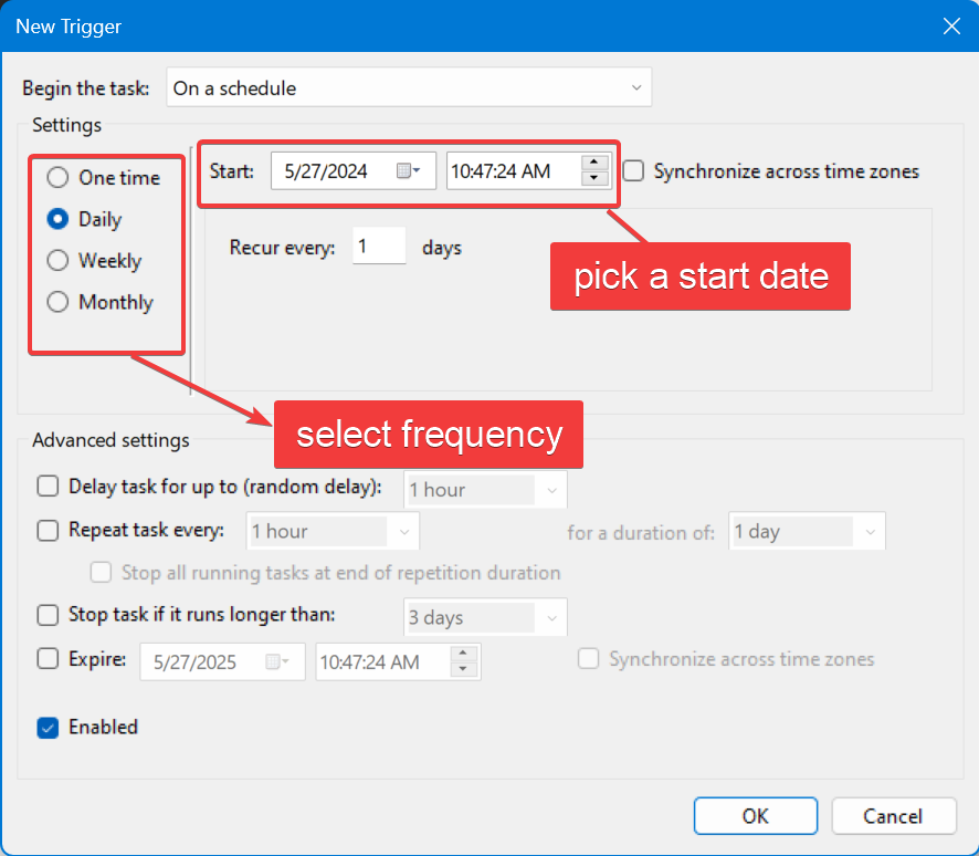 scheduling defragment task in windows 11 task scheduler