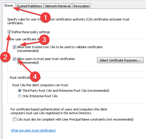 como adicionar certificado à raiz confiável do Windows 10