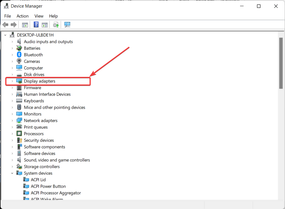 Double Click on Display Adapters