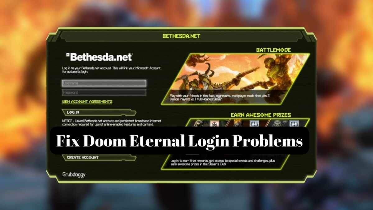 doom eternal login not working