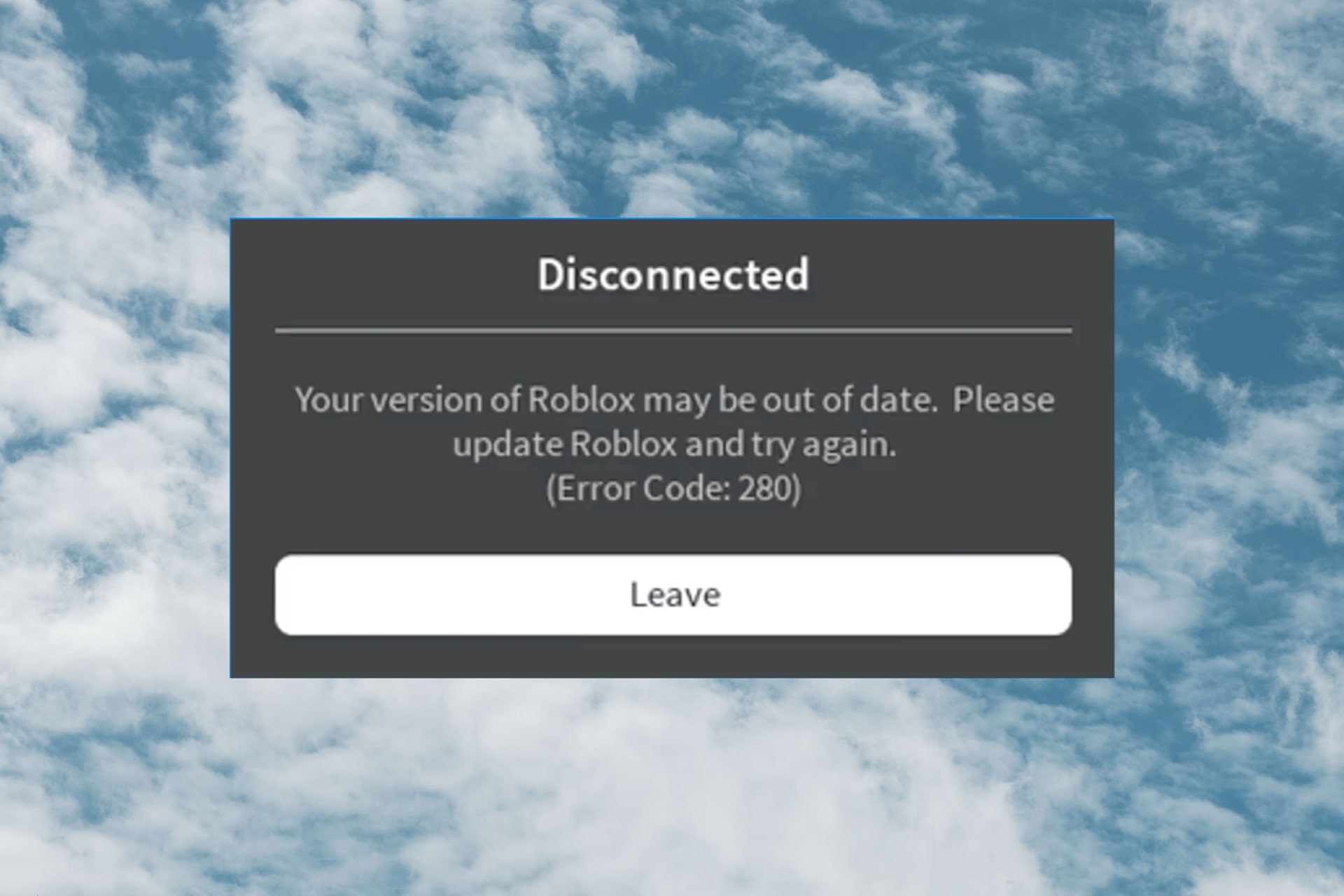 ROBLOX Upgrade - Your Version Of Roblox Is Out Of Date And Will