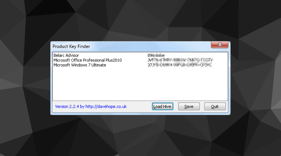 Product Key Finder