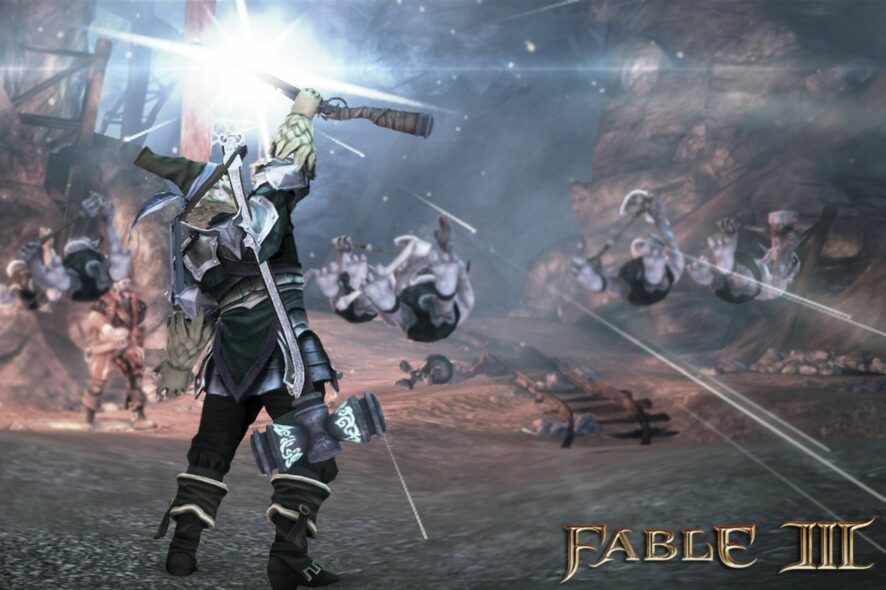 fable 3 black screen