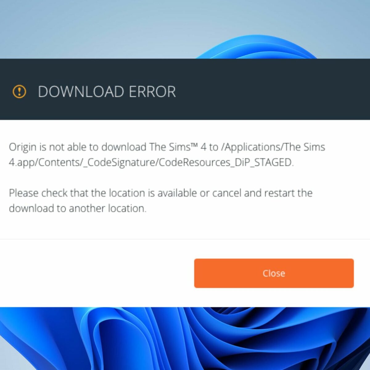 Download error Origin is not able to download Sims 4 DiP_STAGED - Page 4  - Answer HQ