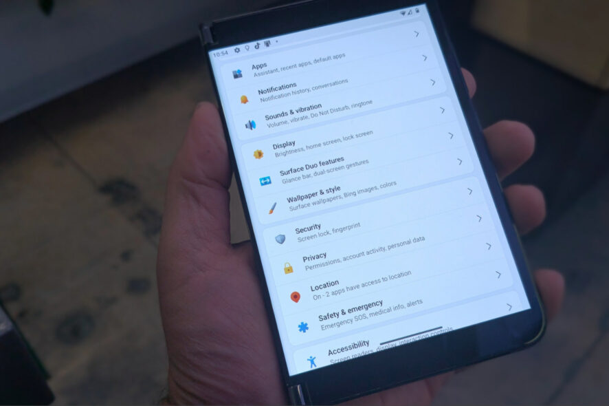 surface duo android 12l