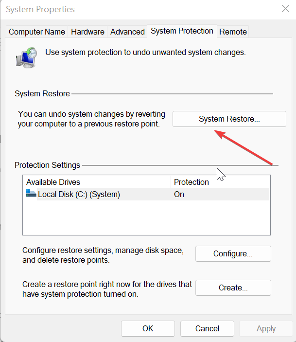 system restore the computer has rebooted from bugcheck