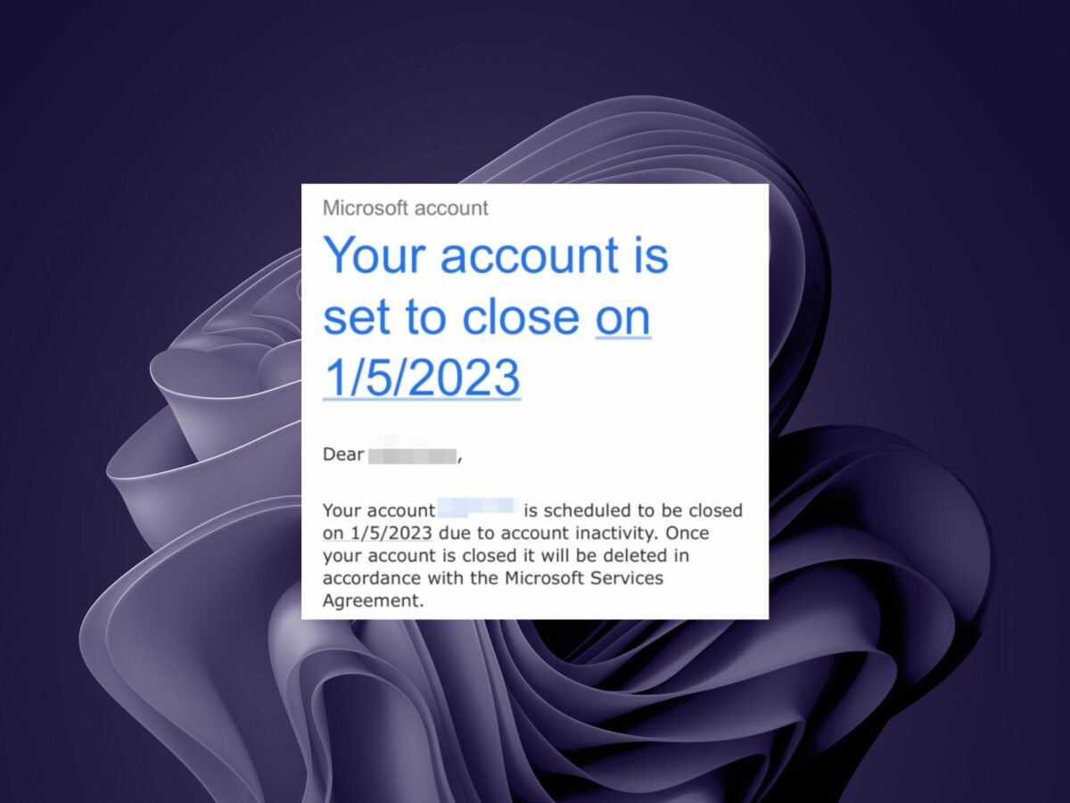 Fake Your Account Is Set To Close Microsoft Email Scam