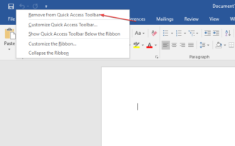 How to Customize The Quick Access Toolbar in Microsoft Word