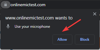 Allow access - MIC test chromebook