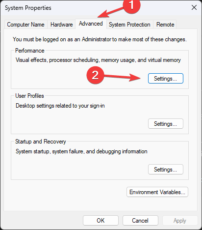 Configurações de sistema