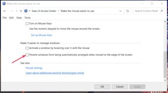 How to Turn off Automatic Window Resizing in Windows 10